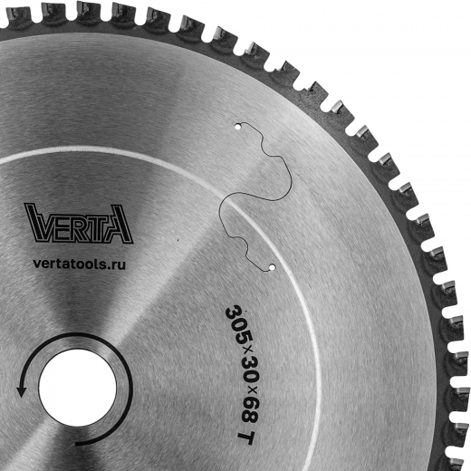 Диск пильный по стали 305x30/25.4х2.4/2.0x68T Steel Pro VERTA