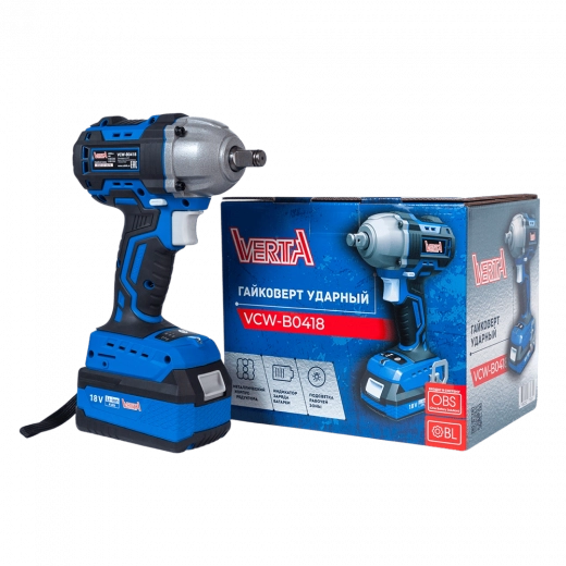 Гайковерт ударный аккумуляторный VCW-B0418 VERTA