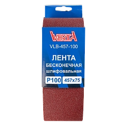 Лента бесконечная шлифовальная 457х75мм Р100 (5шт) VERTA