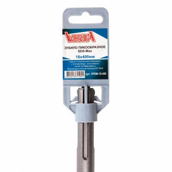 Зубило пикообразное SDS-max 18x400мм VERTA