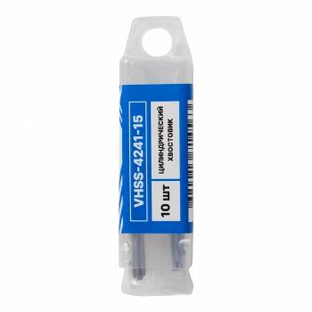 Сверло по металлу с цилиндрическим хвостовиком 1,5мм (10шт) VERTA Сверло по металлу с цилиндрическим хвостовиком 1,5мм (10шт) VERTA