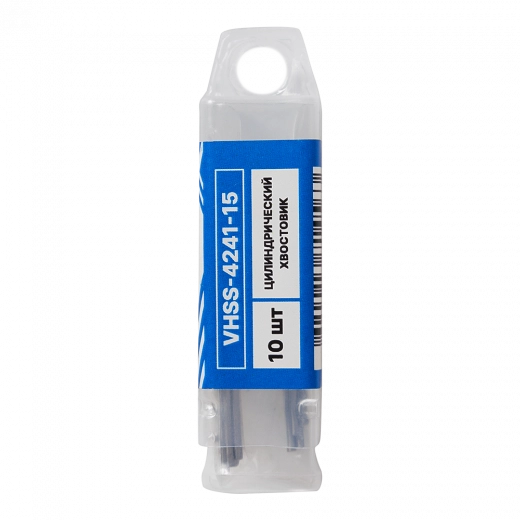 Сверло по металлу с цилиндрическим хвостовиком 1,5мм (10шт) VERTA