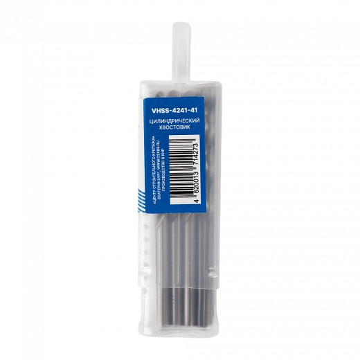 Сверло по металлу с цилиндрическим хвостовиком  4,1мм (10шт) VERTA