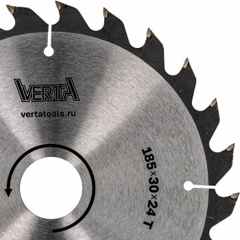Диск пильный по дереву 185x30/20x2.2/1.4х24T Taiga VERTA