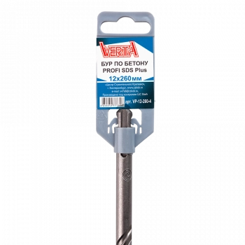 Бур по бетону SDS-plus 12х260мм VERTA Бур по бетону SDS-plus 12х260мм VERTA