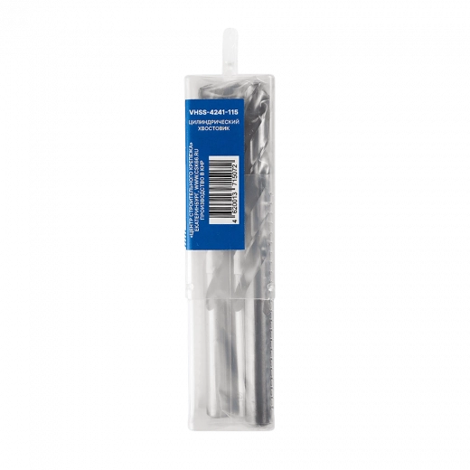 Сверло по металлу с цилиндрическим хвостовиком 11,5мм (5шт) VERTA