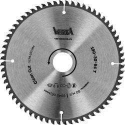 Диск пильный по ламинату и МДФ 190x30/20х2.2/1.4x64T Clean Cut VERTA [50]