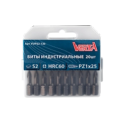 Биты PZ1х25мм (20шт) ULTRAPROFI VERTA
