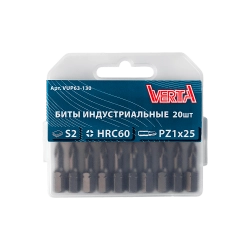 Биты PZ1х25мм (20шт) ULTRAPROFI VERTA
