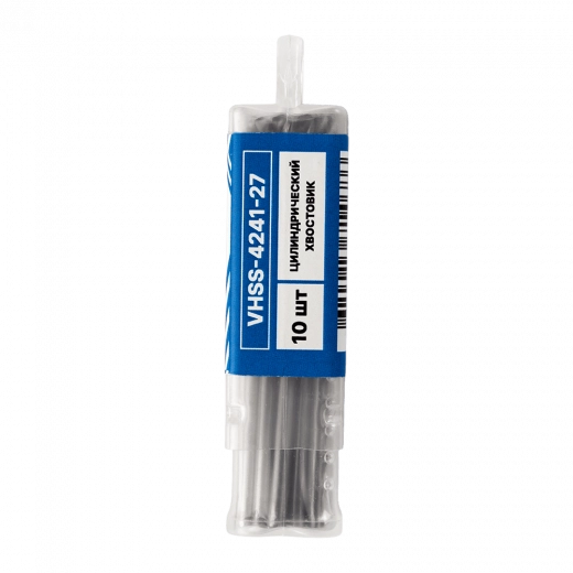 Сверло по металлу с цилиндрическим хвостовиком  2,7мм (10шт) VERTA Сверло по металлу с цилиндрическим хвостовиком  2,7мм (10шт) VERTA