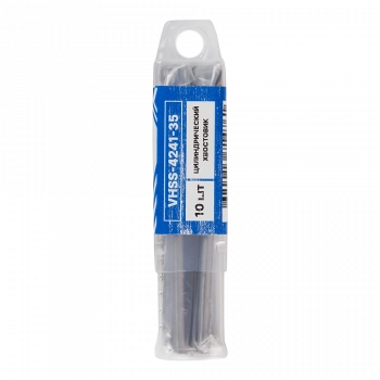 Сверло по металлу с цилиндрическим хвостовиком  3,5мм (10шт) VERTA Сверло по металлу с цилиндрическим хвостовиком  3,5мм (10шт) VERTA