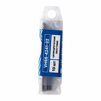 Сверло по металлу с цилиндрическим хвостовиком  2,2мм (10шт) VERTA Сверло по металлу с цилиндрическим хвостовиком  2,2мм (10шт) VERTA