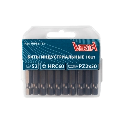 Биты PZ2х50мм (10шт) ULTRAPROFI VERTA