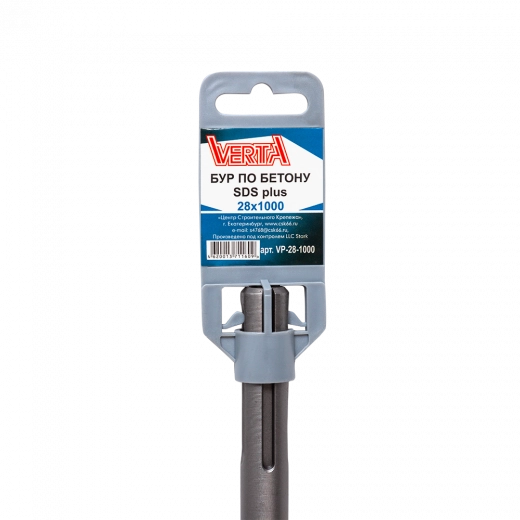 Бур по бетону SDS-plus 28х1000мм VERTA Бур по бетону SDS-plus 28х1000мм VERTA
