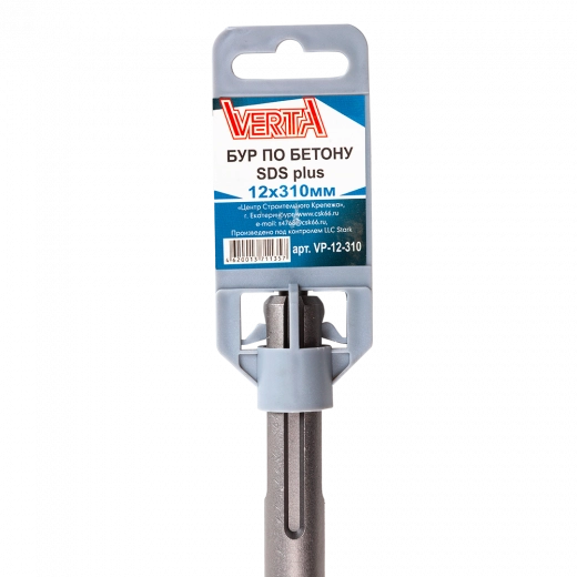Бур по бетону SDS-plus 12х310мм VERTA Бур по бетону SDS-plus 12х310мм VERTA