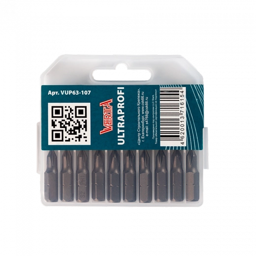 Биты Ph1х25мм (20шт) ULTRAPROFI VERTA