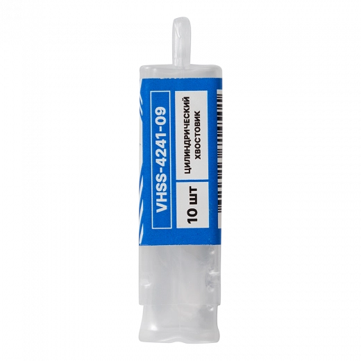 Сверло по металлу с цилиндрическим хвостовиком 0,9мм (10шт) VERTA Сверло по металлу с цилиндрическим хвостовиком 0,9мм (10шт) VERTA