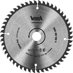 Диск пильный по ламинату и МДФ 160x20/16х2.2/1.4x50T Clean Cut VERTA [50]