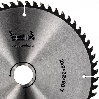 Диск пильный по дереву 250x32/30х2.8/2.0x60T Taiga VERTA