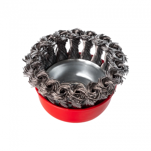 Щетка металлическая для УШМ 125мм/М14 чашка крученая проволока VERTA Щетка металлическая для УШМ 125мм/М14 чашка крученая проволока VERTA