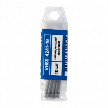 Сверло по металлу с цилиндрическим хвостовиком 1,6мм (10шт) VERTA Сверло по металлу с цилиндрическим хвостовиком 1,6мм (10шт) VERTA