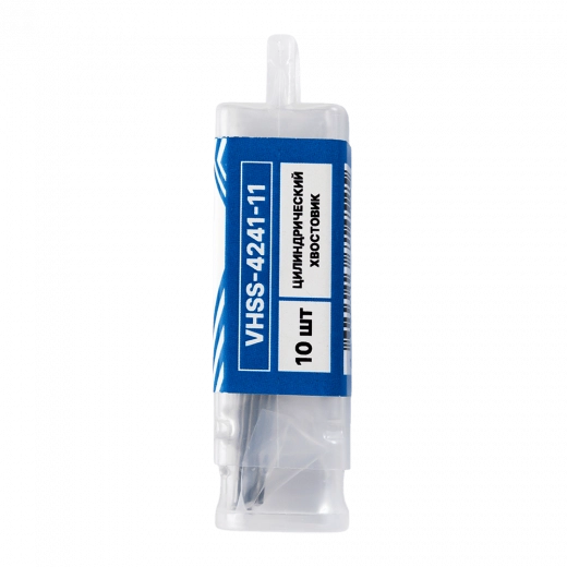 Сверло по металлу с цилиндрическим хвостовиком 1,1мм (10шт) VERTA Сверло по металлу с цилиндрическим хвостовиком 1,1мм (10шт) VERTA