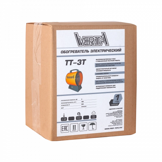 Тепловая пушка электрическая ТТ-3Т  VERTA