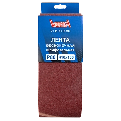 Лента бесконечная шлифовальная 610х100мм Р80 (5шт) VERTA