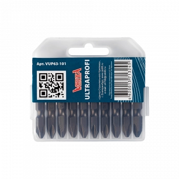 Биты двуxсторонние Ph2х50мм (10шт) ULTRAPROFI VERTA