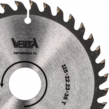 Диск пильный по дереву 115x22,23/20x2.0/1.2х36T Taiga VERTA