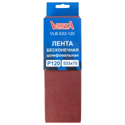 Лента бесконечная шлифовальная 533х75мм Р120 (5шт) VERTA