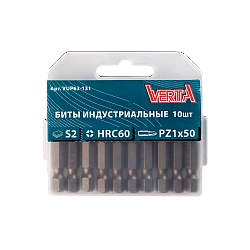 Биты PZ1х50мм (10шт) ULTRAPROFI VERTA