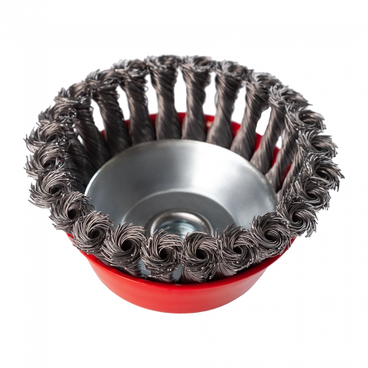 Щетка металлическая для УШМ  65мм/М14 чашка крученая проволока VERTA Щетка металлическая для УШМ  65мм/М14 чашка крученая проволока VERTA