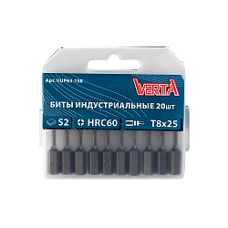 Биты T8х25мм (20шт) ULTRAPROFI VERTA
