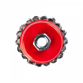 Щетка металлическая для УШМ 125мм/М14 чашка крученая проволока VERTA Щетка металлическая для УШМ 125мм/М14 чашка крученая проволока VERTA