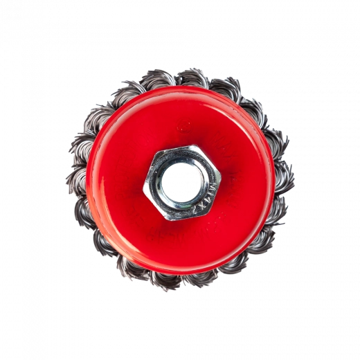 Щетка металлическая для УШМ 125мм/М14 чашка крученая проволока VERTA Щетка металлическая для УШМ 125мм/М14 чашка крученая проволока VERTA