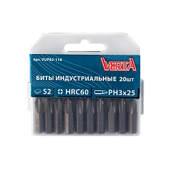 Биты Ph3х25мм (20шт) ULTRAPROFI VERTA