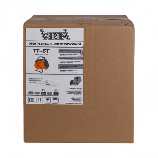 Тепловая пушка электрическая ТТ-6Т VERTA
