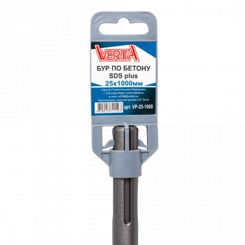 Бур по бетону SDS-plus 25х1000мм VERTA Бур по бетону SDS-plus 25х1000мм VERTA