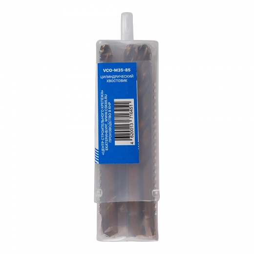 Сверло по металлу кобальт с цилиндрическим хвостовиком 8,5мм (10шт) VERTA Сверло по металлу кобальт с цилиндрическим хвостовиком 8,5мм (10шт) VERTA