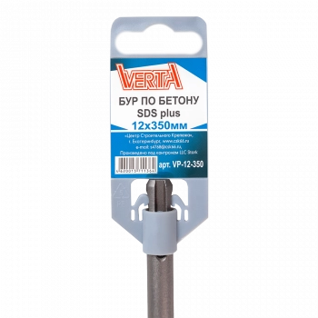 Бур по бетону SDS-plus 12х350мм VERTA Бур по бетону SDS-plus 12х350мм VERTA