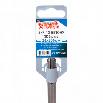 Бур по бетону SDS-plus 25х600мм VERTA Бур по бетону SDS-plus 25х600мм VERTA
