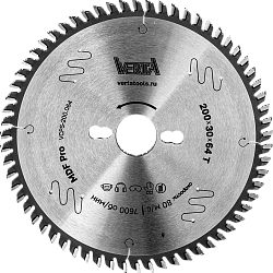 Диск пильный по ламинату и МДФ 200x30/20х3.2/2.2x64T MDF Pro VERTA [30]