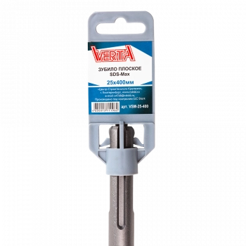 Зубило плоское SDS-max 25x400мм VERTA