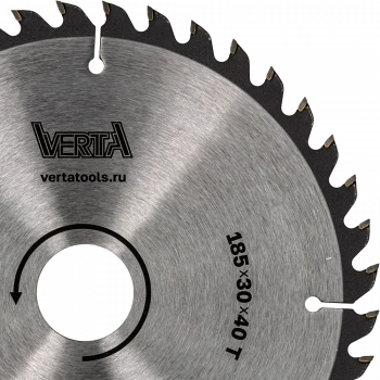 Диск пильный по дереву 185x30/20х2.2/1.4x40T Taiga VERTA