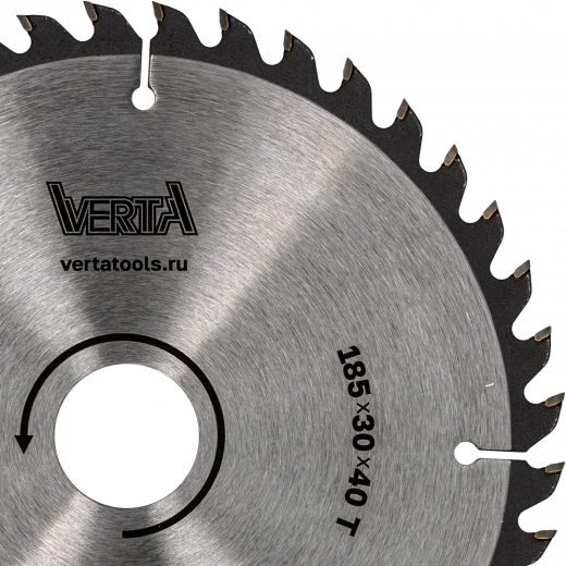 Диск пильный по дереву 185x30/20х2.2/1.4x40T Taiga VERTA