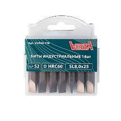 Биты SL8,0х25мм (14шт) ULTRAPROFI VERTA