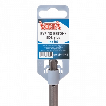 Бур по бетону SDS-plus 14х160мм VERTA Бур по бетону SDS-plus 14х160мм VERTA