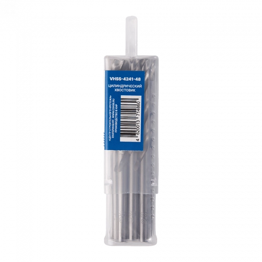 Сверло по металлу с цилиндрическим хвостовиком  4,8мм (10шт) VERTA