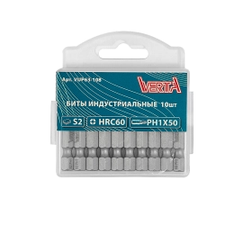 Биты Ph1х50мм (10шт) ULTRAPROFI VERTA